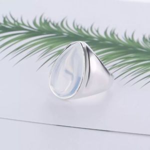 Sterling silver moonstone ring